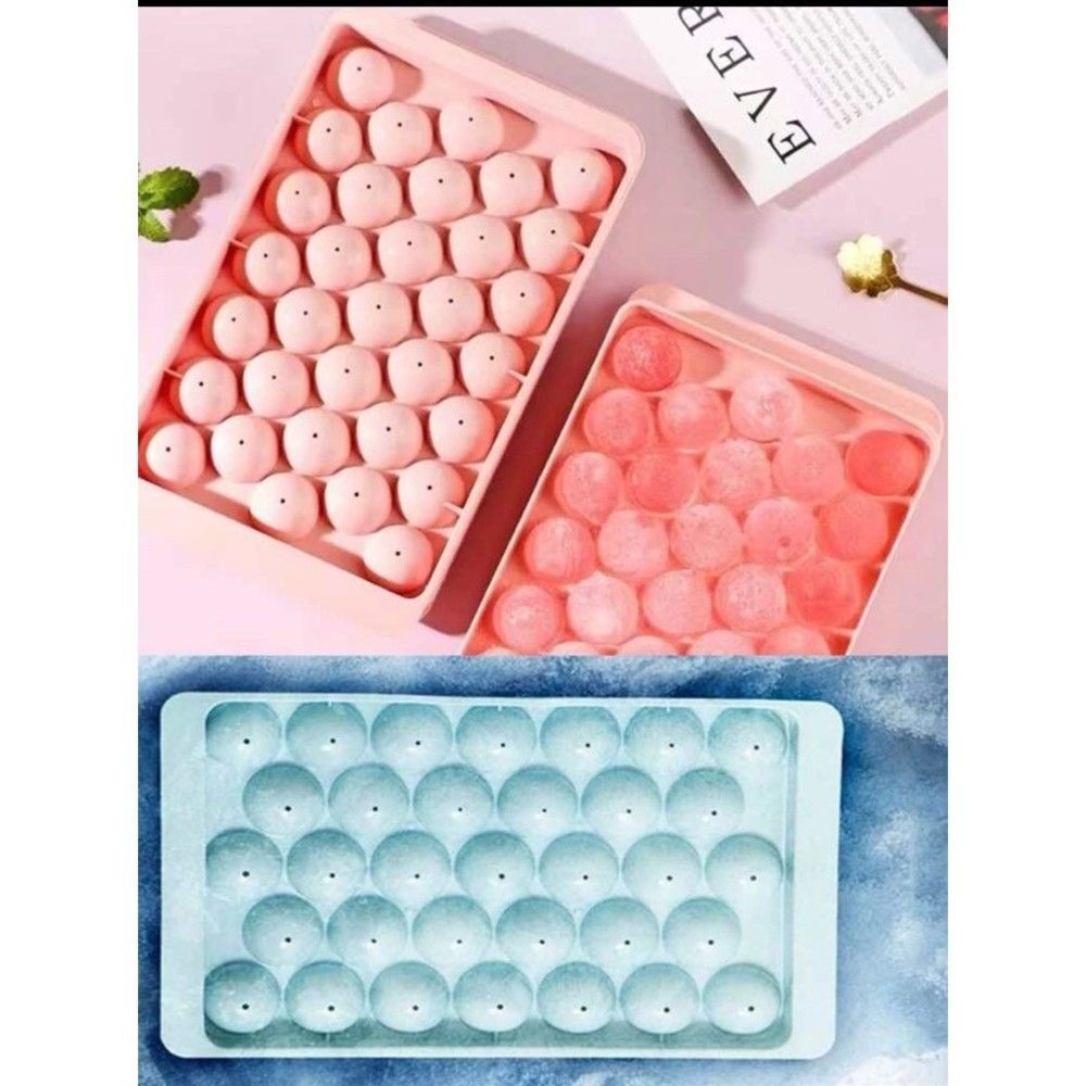Ice Trays 3 pc Multi-grid Random Color Ice Ball Mold Pink Blue Sphere Set Sb